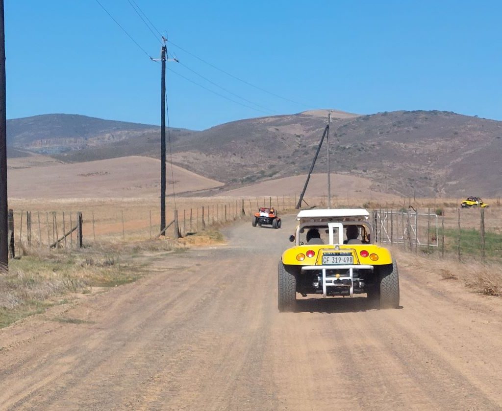 Driving the farm roads on the Wild Buggers Amazing Race.