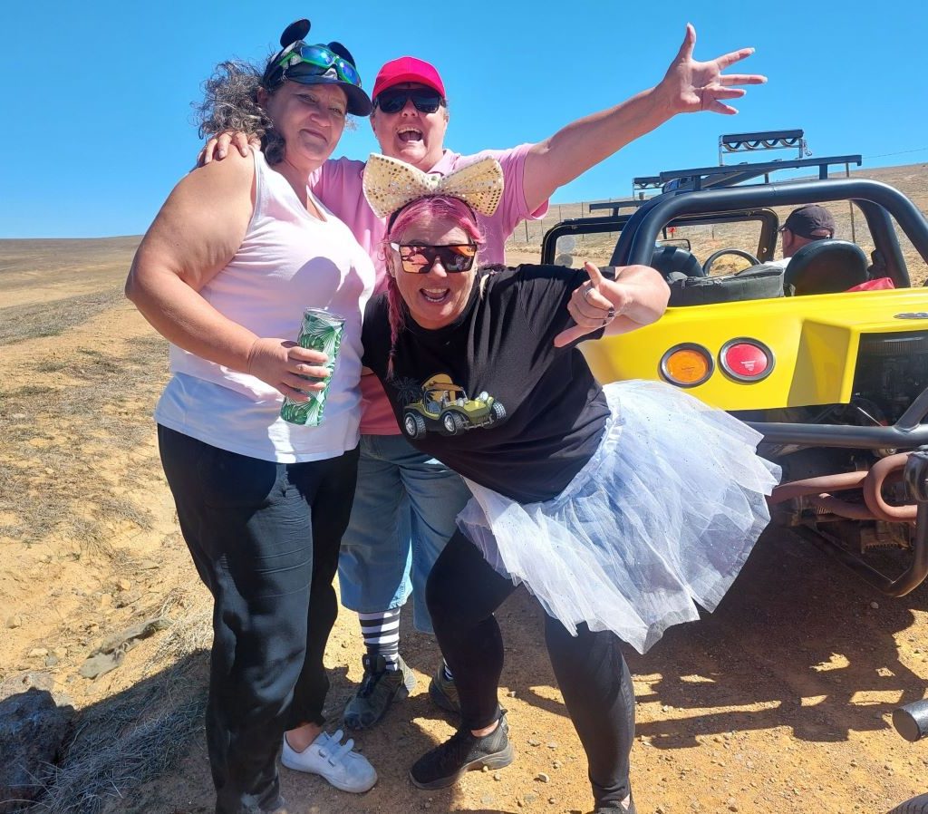 Driving the farm roads on the Wild Buggers Amazing Race.