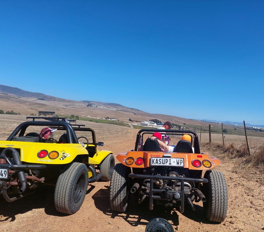 Driving the farm roads on the Wild Buggers Amazing Race.