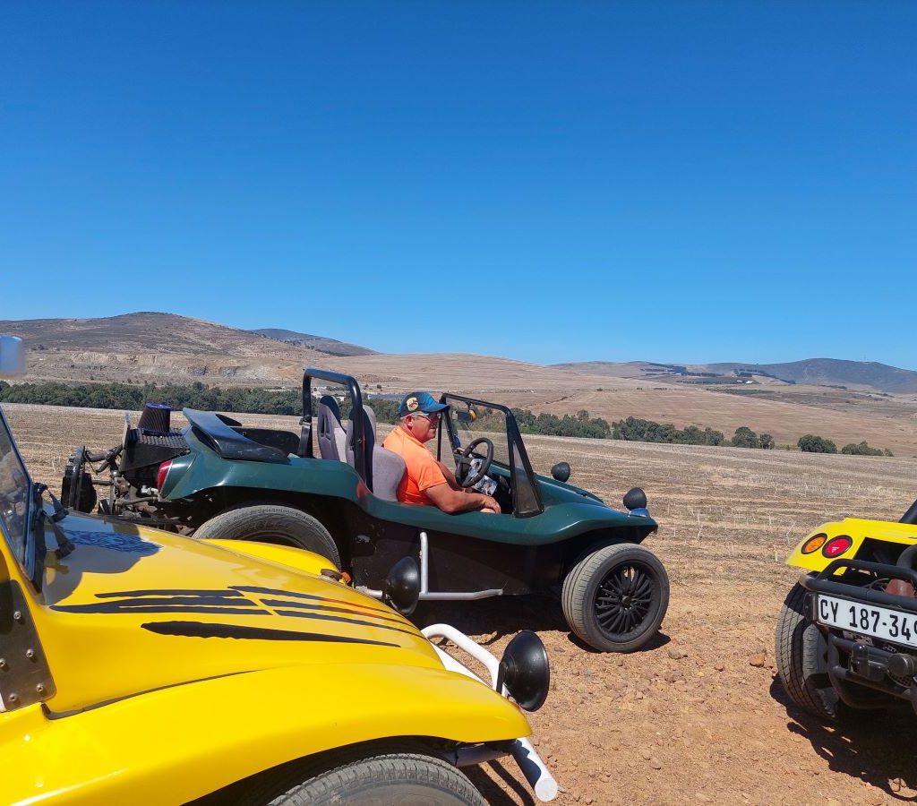 Driving the farm roads on the Wild Buggers Amazing Race.