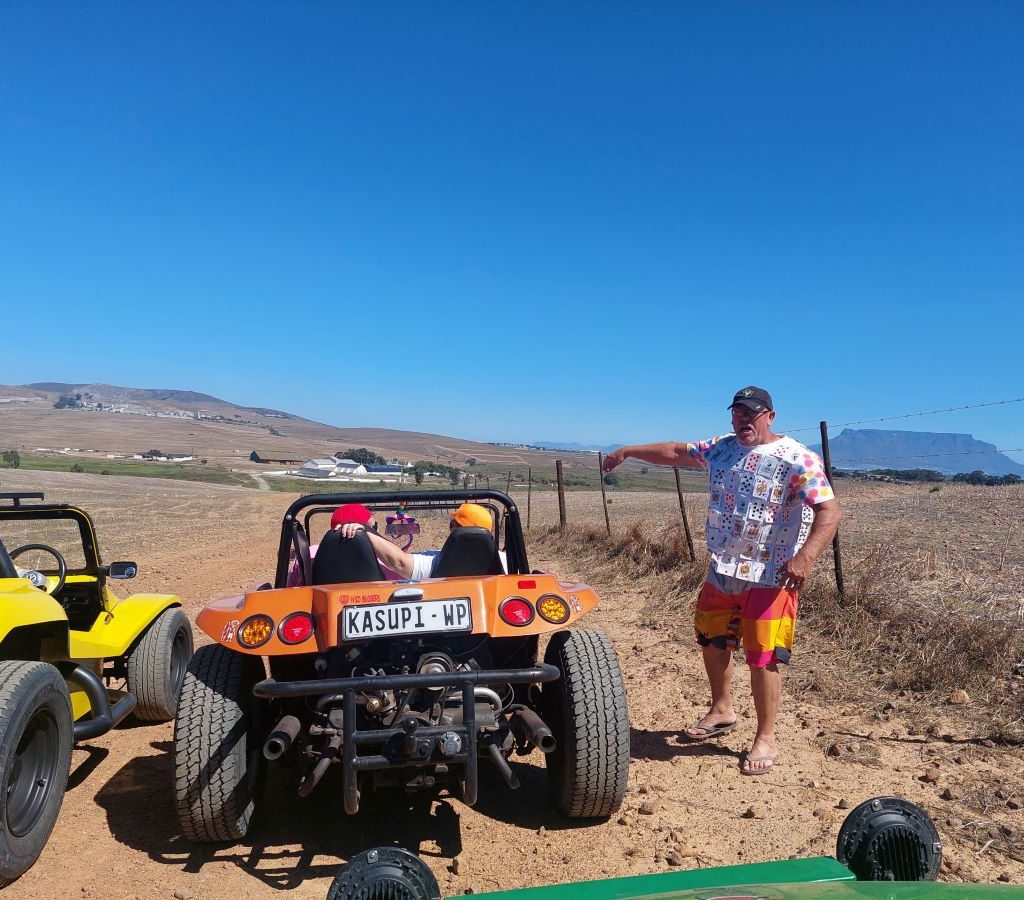 Driving the farm roads on the Wild Buggers Amazing Race.