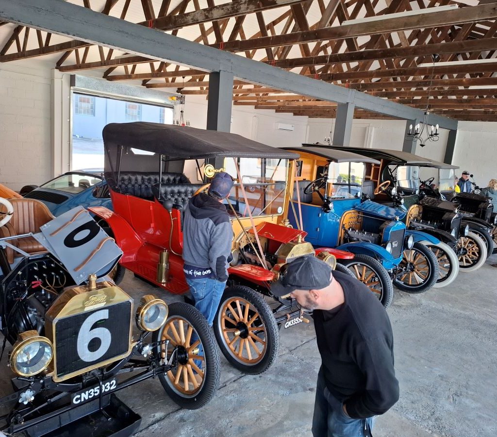 Wild Buggers Beach Buggy Club visiting the Ford Model T Museum in Wellington.