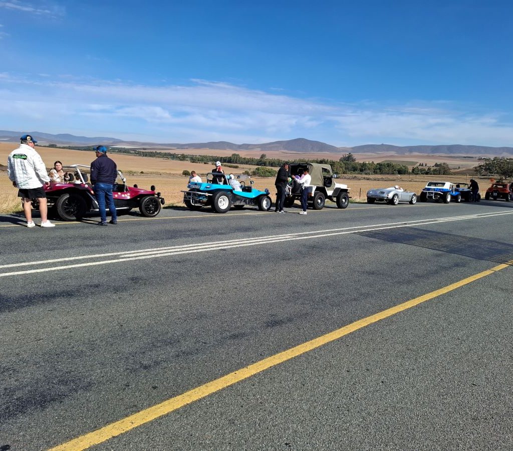 On the side of the road in Hermon to prepare for the big moment