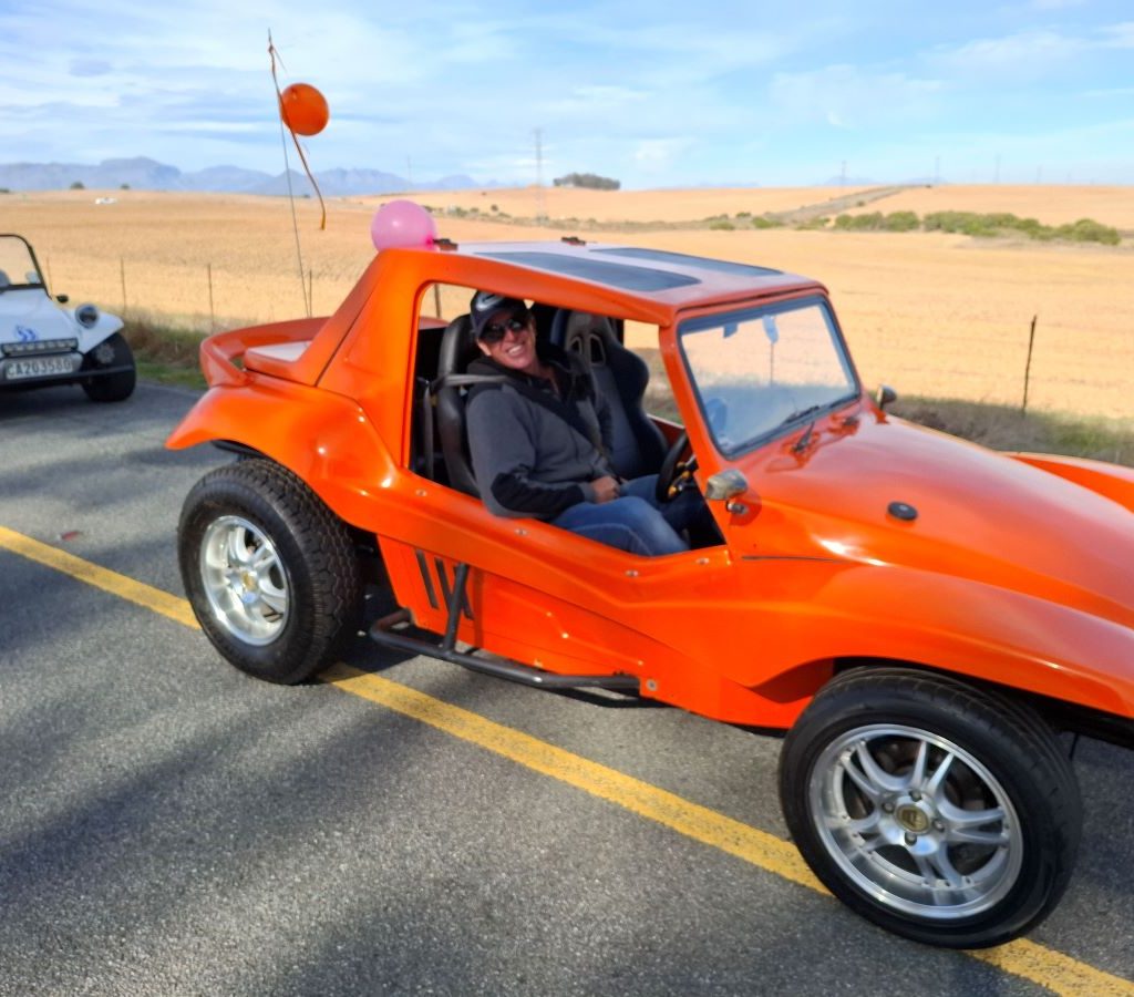 On the side of the road in Hermon to prepare for the big moment