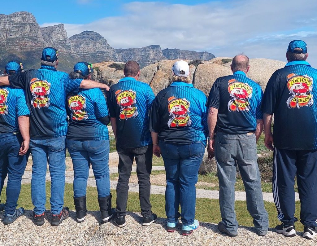 Official Wild Buggers Beach Buggy Club shirts from the back.
