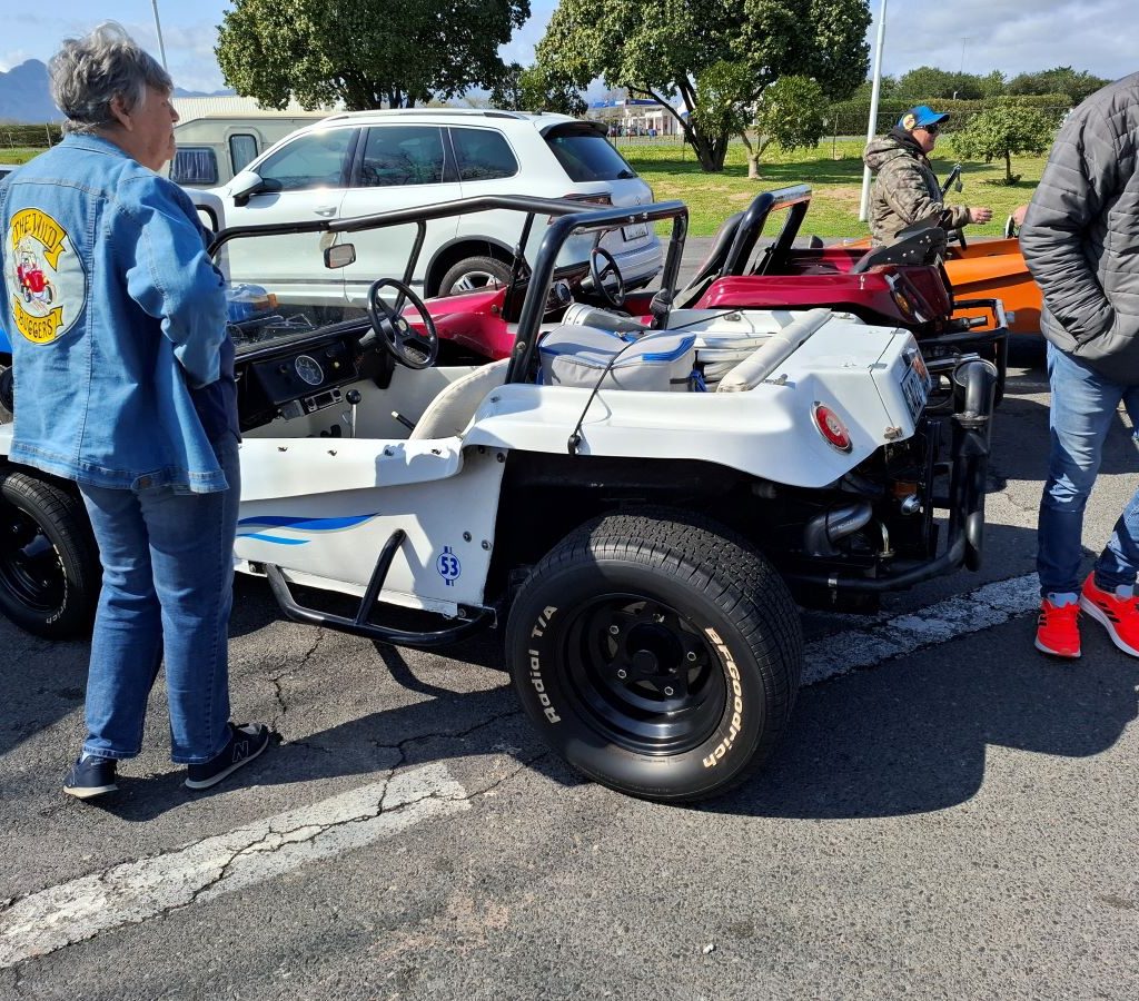Nick Mitchel's white Beamish beach buggy parked during the Wild Buggers Paarl Run.