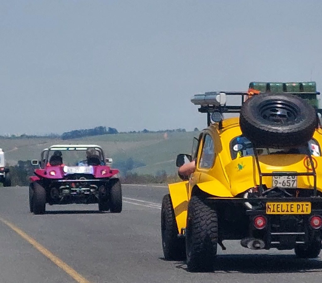Mielie Pit, the yellow Baja Bug, during the Wild Buggers Winelands Breakfast Run.