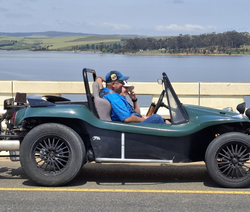 Louis Theart’s Beamish beach buggy with a 1400 Nissan motor during the Wild Buggers Winelands Breakfast Run.