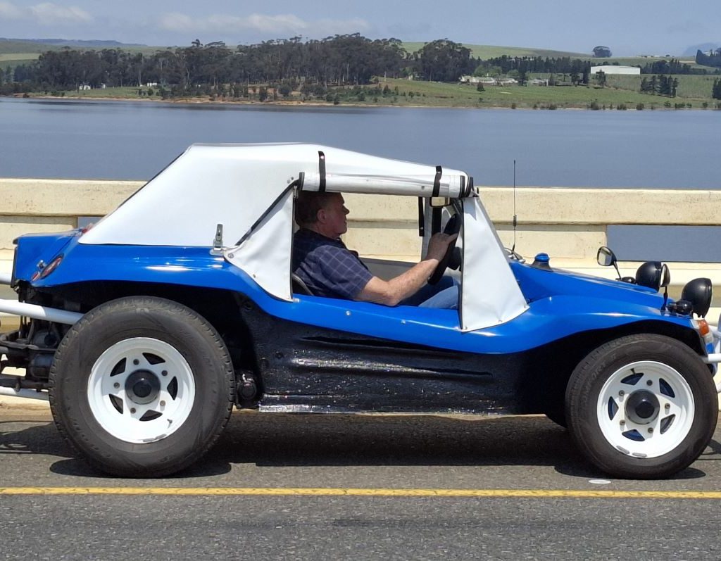 Oom Pierre’s blue Beamish bug during the Wild Buggers Winelands Breakfast Run.