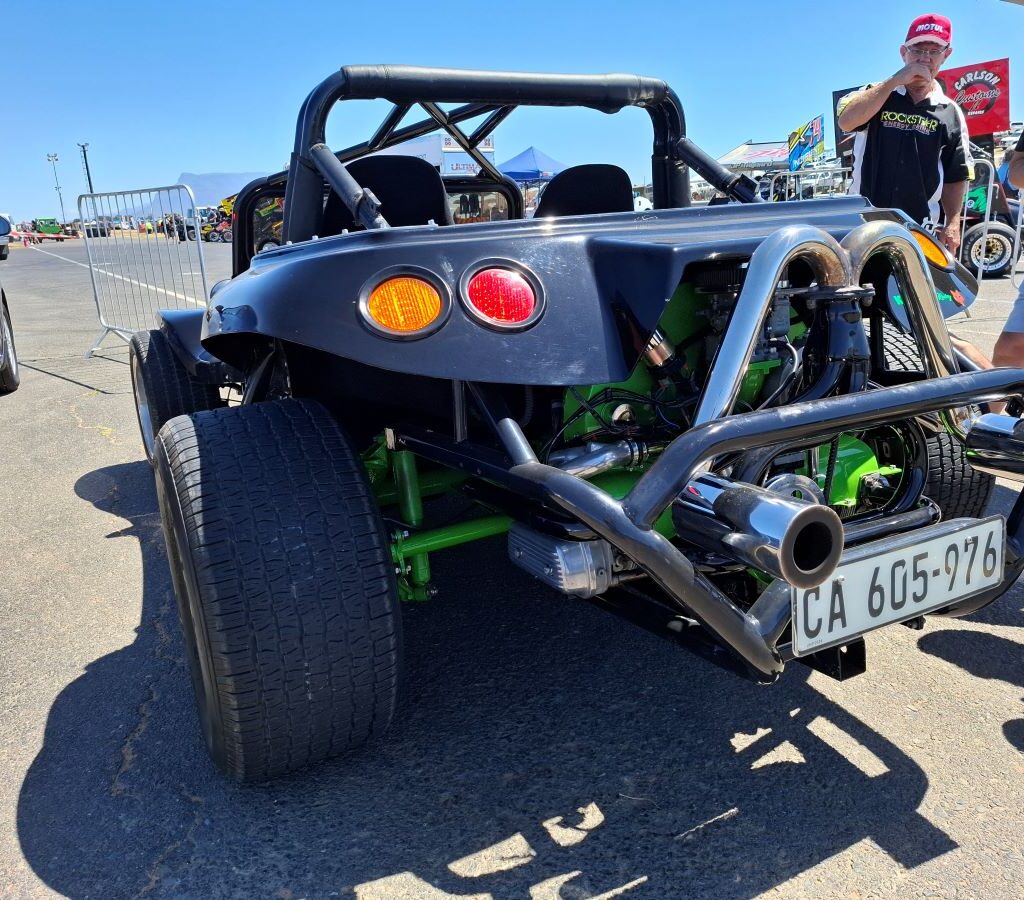 Black Beamish beach buggy, built by Dave Rowley, at the Wild Buggers Beach Buggy Club's Killarney International Raceway charity run.