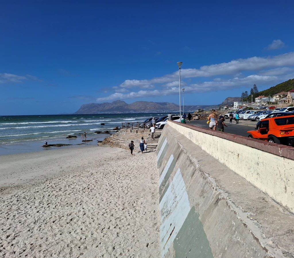 Brent Van Der Weijde's orange Salamander beach buggy parked with the ocean in the background at Surfers Corner during the Wild Buggers Valentine's Day run.