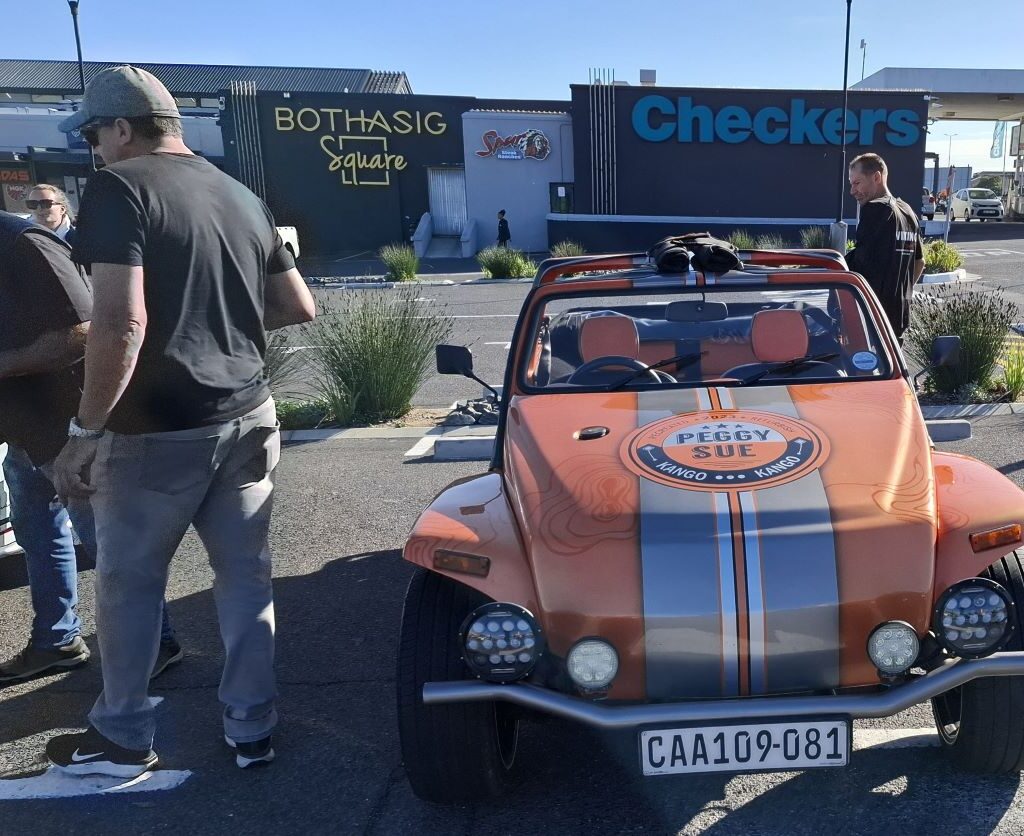Kango Beach Buggy named Peggy Sue parked at Cape Buggy Tour 2025 meetup in Bothasig.