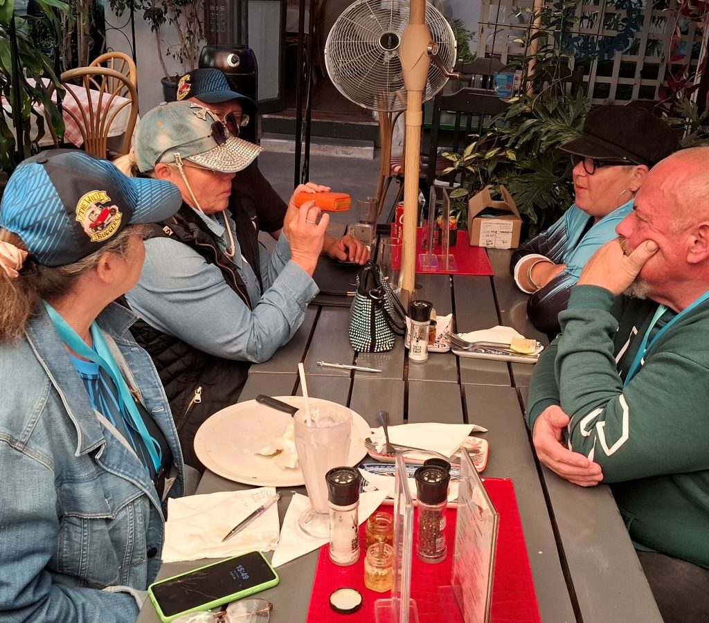 A lively gathering at the end of the Cape Buggy Tour 2025, as members share stories and celebrate a successful run.