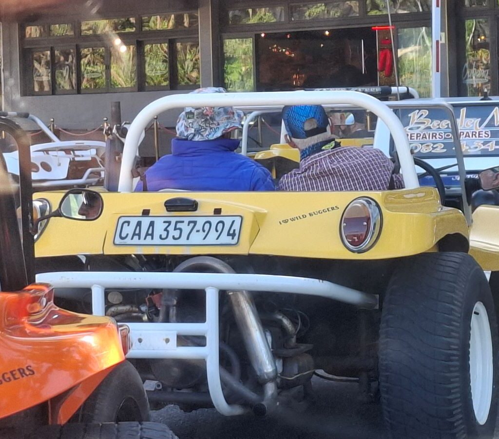 I ♥ Wild Buggers’ sticker proudly displayed on a beach buggy during the Cape Buggy Tour 2025.