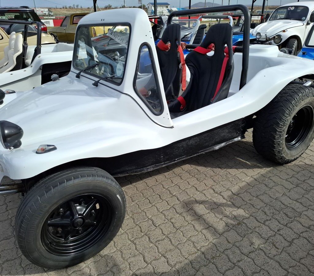 A stylish grey Kestrel KartKraft beach buggy on display at the Wild Buggers Reach for a Dream charity run.