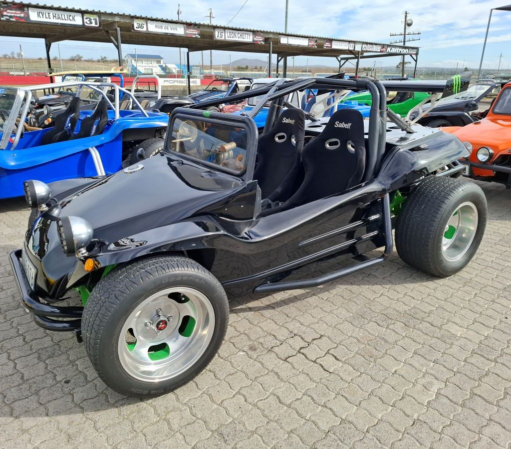 A bold black and green Beamish beach buggy on display at the Wild Buggers Reach for a Dream charity run.