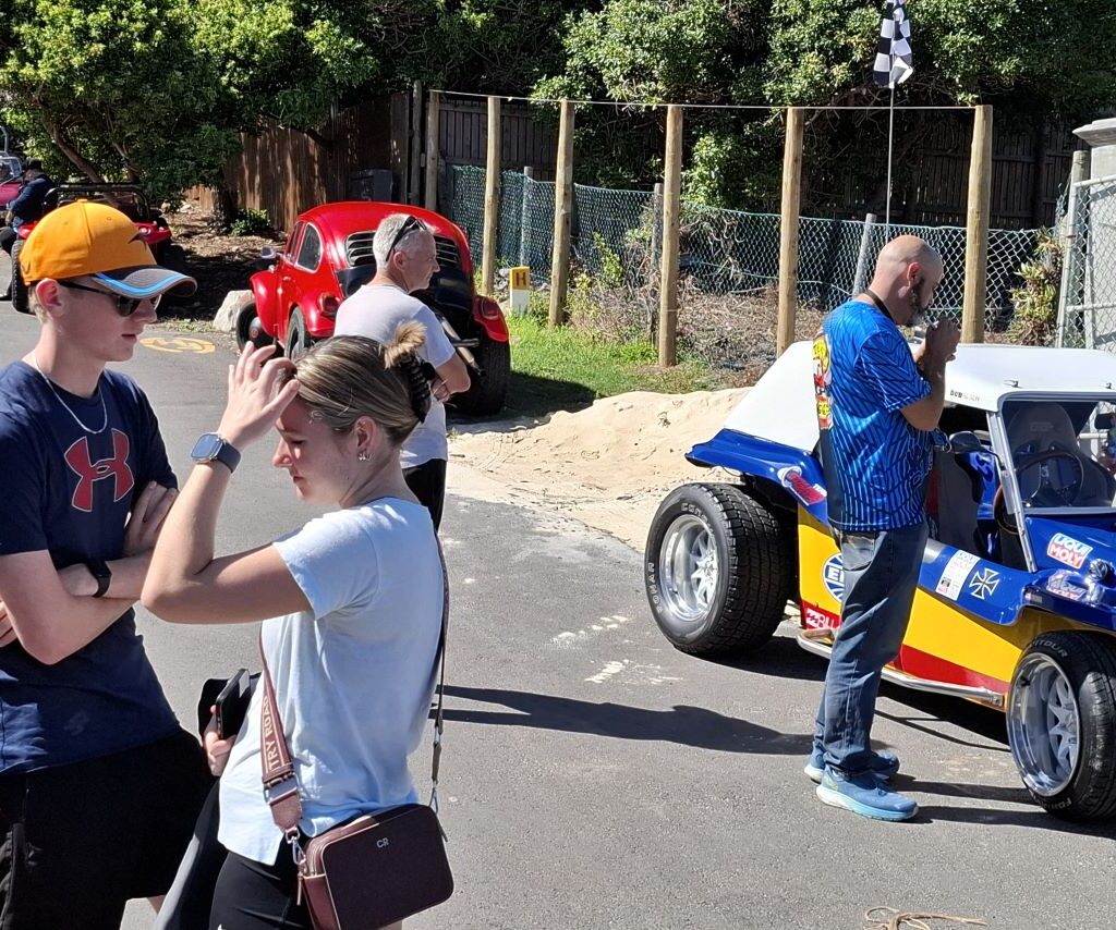 Beach buggies parked with members enjoying the scenery during the Cape Buggy Tour 2025.