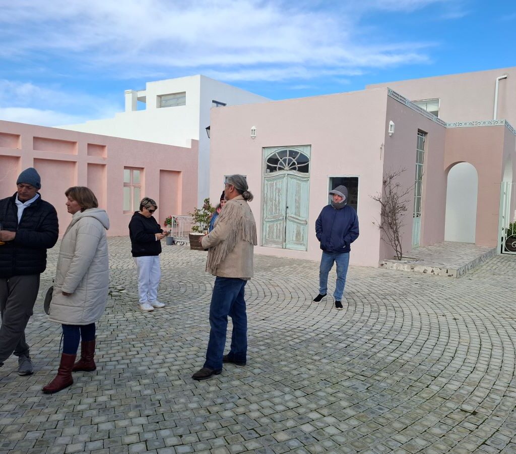 Wild Buggers club members casually walking around and exploring the "Morocco" themed destination during Tony & Sue's Run.