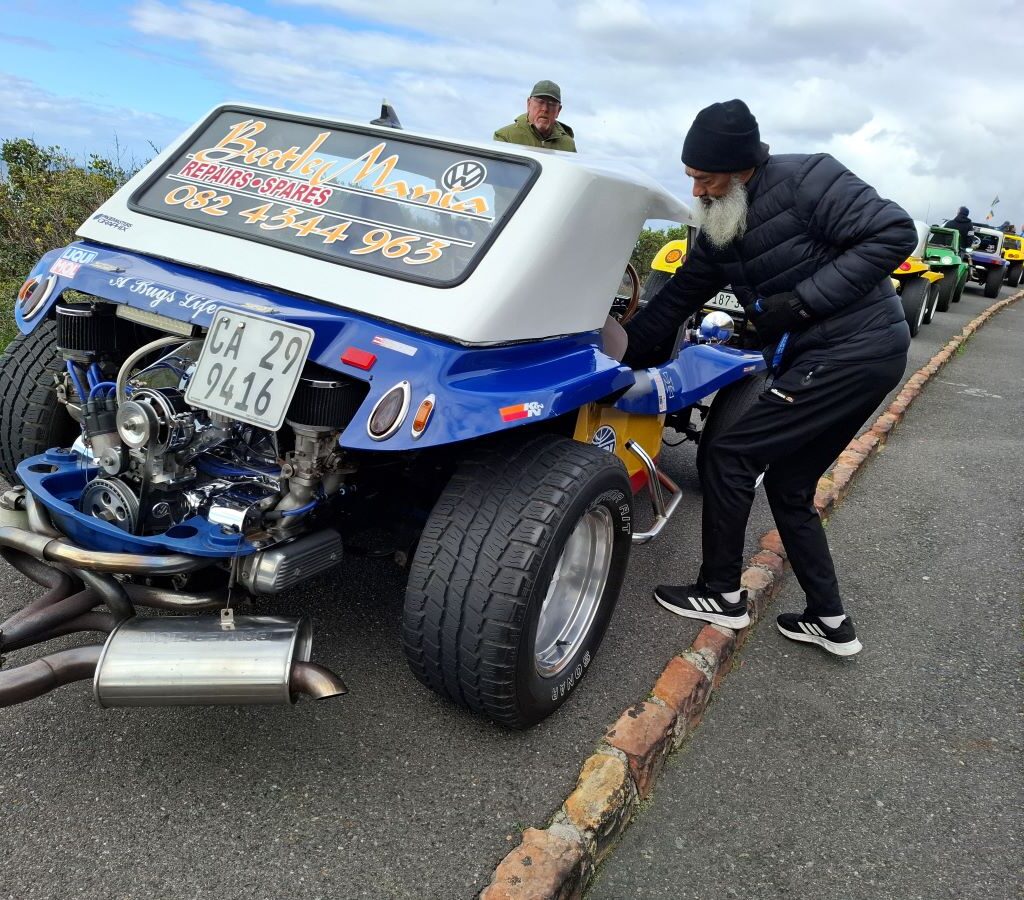 Ibrahim's blue VW Air-Cooled Beamish beach buggy with highly modified 1835cc motor at Wild Buggers 'Revving Up for the Lens' cruise