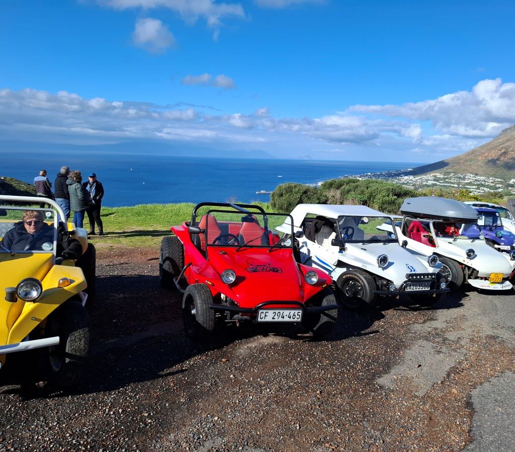 Group of Wild Buggers beach buggies on Red Hill road