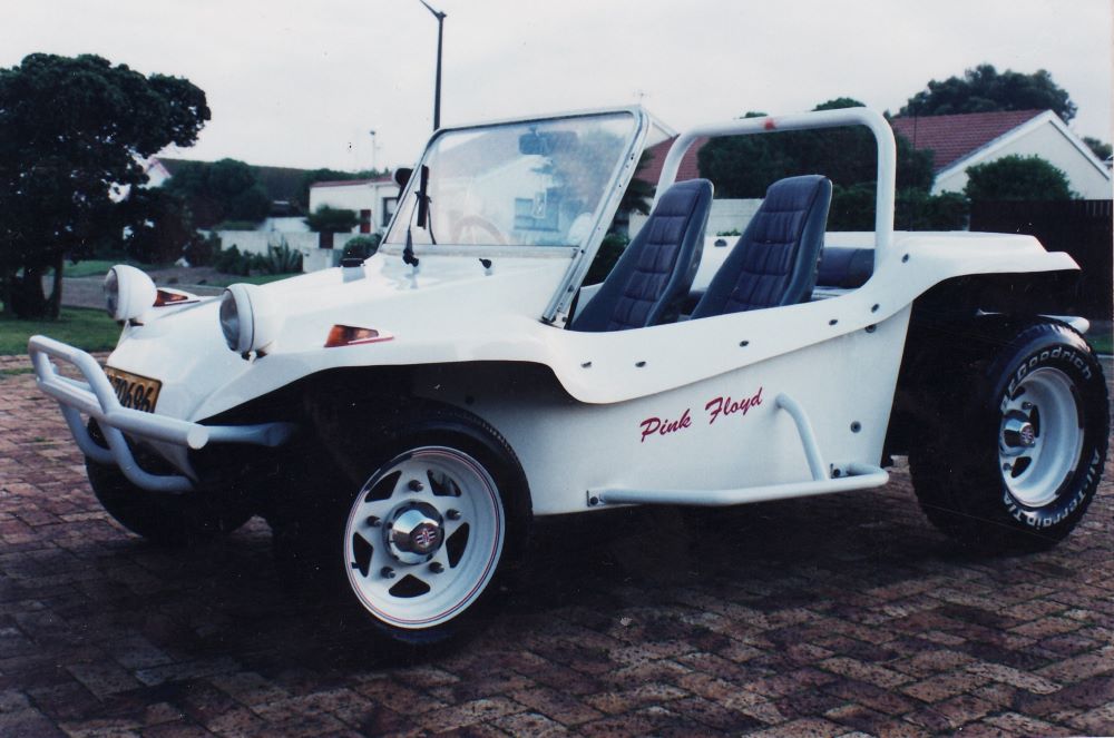 Anton's custom-built 1600 VW air-cooled Beamish Beach Buggy, named Pink Floyd, built in 1993.